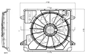 Replacement Dual Function Cooling Fan Assembly with Single Fan