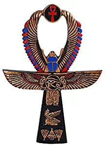Pacific Giftware PT Egyptian Ankh Symbol Wings Scarab Eye of Horus Resin Collectible Figurine