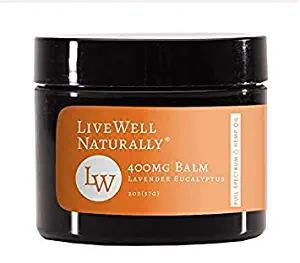 LiveWell Naturally Whole Hemp Oil Balm for Muscle & Joint Pain Relief | Wellness, Anti-Inflammatory Hemp Plant Extract (400mg, Lavender Eucalyptus)