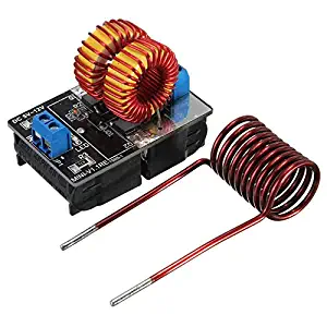 Professional ZVS Low Voltage Induction Heating Power Supply Module 5V-12V 120W Induction Heating board With Coil(black)