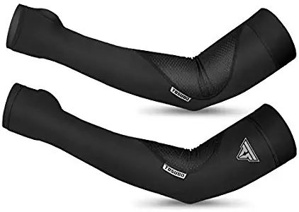JERPOZ Ice Silk Sunscreen Cooling Arm Sleeve Wrist Arm Protector for Outdoor Driving Sports Riding (Color : Black, Size : XXL)