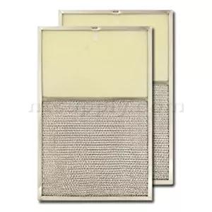 Aluminum Range Hood Filter with Light Lens - 11" X 17" X 1/2" (Lens Size 6-3/4" X 11") Pull Tab, Center, Short Side