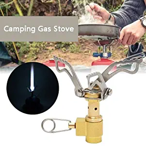 CapsA Portable Camping Stoves Backpacking Stove Mini Stainless Steel Material for Backpacking Hiking Riding Mountaineering Camping Outdoor Fold Oven Gas Stove Furnace Picnic Cooking Gas Burne