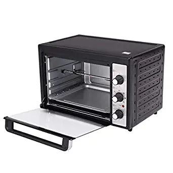 1800 Watt 40 L Electric Toaster Oven, timer 60 Minute Temperature range 70 to 230 Degrees Celsius, Perfect for Baking Whole Range of Foods Bagels, Pizza, Frozen Snacks, Potatoes, and Cookies, Black