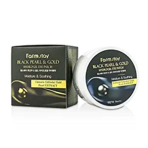 Farm Stay Black Pearl Gold Hydrogel Eye Patch 90g,Elastic,Moist,