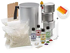 Momila Soy Wax Candle Making Kit –Complete DIY Kit w/All Candle Making Supplies + 2 Bonus Beeswax Candles. Includes 2 LB All-Natural Soy Wax, Melting Pot, Candle Tins, Dye Blocks, Fragrances & More.