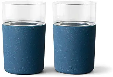 Rabbit R5-21308 Freezable Beer Glasses, Set of 2, Speckled Navy