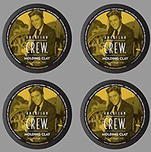 American Crew Molding Clay Hair Styling Wax 3oz (Pack of 4) kit