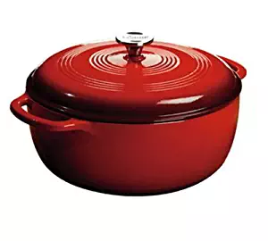 MD Group Dutch Oven 7.5-qt Enamel Cast Iron Gradated Red Island Spice Kitchen Cookware