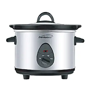 Brentwood SC-115S 1.5 Quart Slow Cooker, Stainless Steel