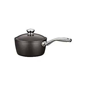 Tramontina LYON 3 Qt Induction-Ready Aluminum Sauce Pan with PFOA-Free Ceramic-Reinforced Nonstick, Onyx, Made in Brazil - 80142/012DS