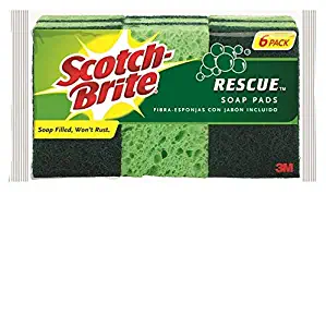 Scotch-Brite Rescue Soap Filled Heavy Duty Scrub Sponges - 6 Count