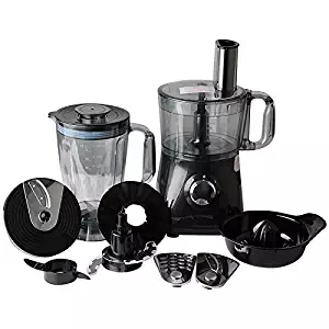KING.Chef Food Processor 12-Cup Vegetable Chopper,Vegetable Spiral Slicer Multi-Function Food Processor Attachment-3 Speed Options, 3 Chopping Blades & 1 Disc, Safety Interlocking Design 500W, Black,Kitchenaid Food Processor Attachment