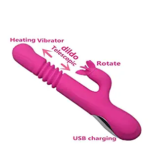 Zhjymz1018 Real simulation Women Couple Pleasure Toys - Vibrating Adult Toys Waterproof Pleasure Toy Rabbit Vǐbrátor Thrusting 10 Speeds Rotating & Thrusting Massage Wand With Heating, Tshirt zhjymz10