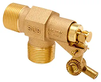Robert Manufacturing R400 Series Bob Red Brass Float Valve, 3/4" NPT Male Inlet x 3/4" NPT Male Outlet, 39.9 gpm at 85 psi Pressure