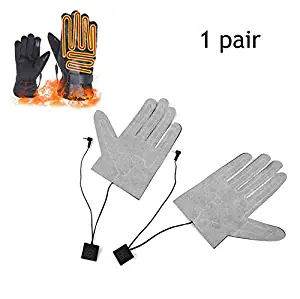 BOMBOMDA Gloves Heating Pads, USB Electric Heating Pads for Five-Finger Gloves，Lithium Battery Power Supply Three-Speed Thermostat Switch Heating Sheet for Heating Gloves