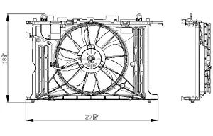 Replacement Dual Function Cooling Fan Assembly with Single Fan