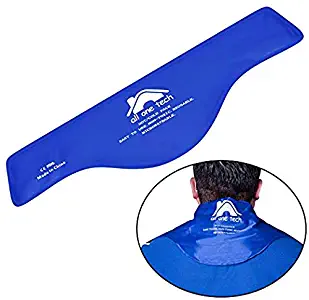 Blue Neck Ice Pack - Cold Compress Shoulder Therapy Wrap Shoulder Ice Pack - Hot & Cold Therapy Pack Gel Ice Packs for Swelling, Injuries, Headache, Cooler(21")