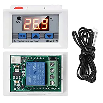 WHDTS Digital Temperature Controller Switch Module 12V DC -50℃ to 110℃ Micro Digital Thermostat Board with 1M Waterproof Sensor Probe
