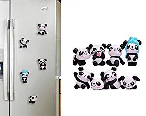 8 pack fridge magnets panda refrigerator office magnets,whiteboard magnets, map magnets fun decorative decoration