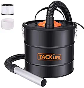 Tacklife Ash Vacuum 5 Gallon 800W Fireplace Vacuum with Blow fonction, 1.2M Metal Hose, 5M Power Cable, Ideal for Fireplaces, Stoves, Log Burners, Grills, BBQ's, Fire Pits[Energy Class A]