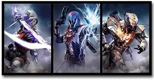 artwu HD Printed Oil Paintings Home Wall Decor Art On Canvas Destiny 2 The Taken King Game 16x24inchx3-390