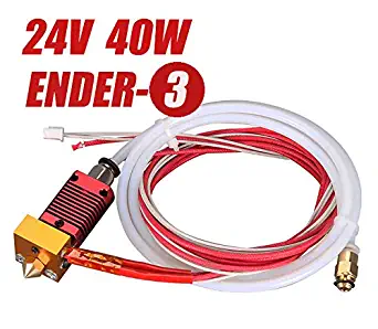 Ender 3 Hotend 3D Printer Extruder Assembled MK8 Hot End Kit for Ender 3/Ender 3 Pro with Aluminum Heating Block, 1.75mm, 0.4mm Nozzle