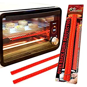 New Design 2 Pcs Oven Insulation Strip 35.5 3cm Silicone Rack Guards Interlocking, Oven Spill Guard - Weatherguard Black, Oven Heat Resistant Wire, Angle Protector, Post Protectors, Oem Accessories