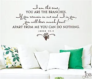 Susie85Electra I Am The Vine You Are The Branches John 155 Wall Decal