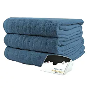 Biddeford 2031-905291-500 Luxurious MicroPlush Electric Heated Blanket Full Denim