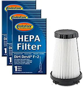 EnviroCare Replacement Vacuum Filters for Dirt Devil F2 Uprights 3 Filters