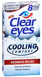 Clear Eyes Cooling Comfort Redness Relief Eye Drops, 3 Count