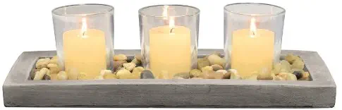 Briarwood Cement Votive Holder Tray, Natural