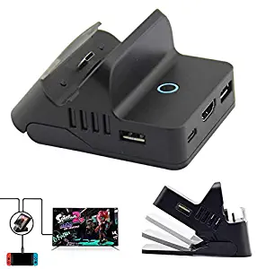 For Nintendo Switch Dock, Portable Switch Charging Stand Switch TV Dock, Compact Switch to HDMI Adapter, Replacement Charging Dock for Nintendo Switch with Extra USB 3.0