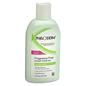 Phisoderm Fragrance Free Cream Cleanser For Sensitive Skin 6 oz (Packs of 2)