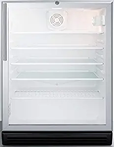 Summit SCR600BGLBIHVADA 24 Inch Compact Refrigerator in Stainless Steel