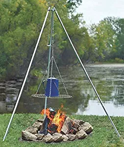 New Coghlan`s 9340 Adjustable Height Galvanized Camp Fire Cooking Tripod 2757870"