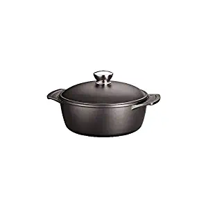 Tramontina LYON 3-Quart Induction-Ready Aluminum Deep Saute Pan with PFOA-Free Ceramic-Reinforced Nonstick, Onyx, Made in Brazil - 80142/017DS