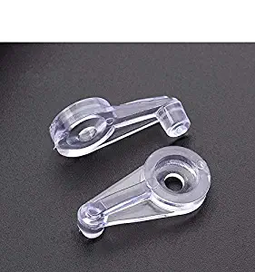 Glass Door Retainer Clips Kit, Plastic, Clear, Offset 4mm, with Screw and Anchor(Pack of 20)