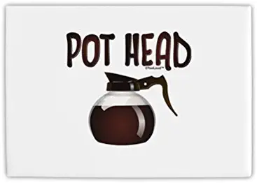 TooLoud Pot Head - Coffee Fridge Magnet 2"x3" Landscape