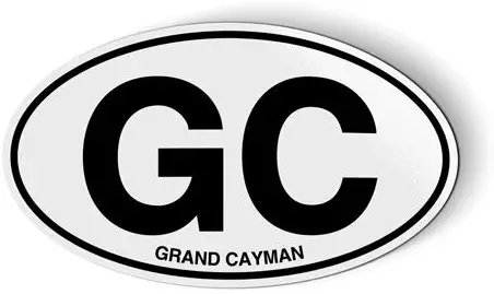 GC Grand Cayman Oval - Magnet for Car Fridge Locker - 3"