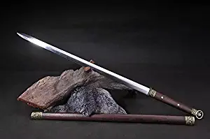 Chinese Sword/Han jian/Carbon Steel Material/Rosewood Scabbard/Full Tang/Alloy Fitted/Length 39"