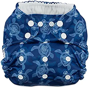 Hero Trim-Fit Cloth Diaper with Performance Bamboo Insert (Sea Turtles)