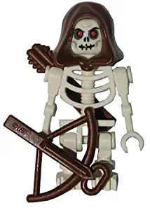 LEGO Skeleton (White) with Hood, Arrows and Crossbow Castle Minifigure