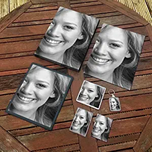 Hilary DUFF - Original Art Gift Set #js002 (Includes - A4 Canvas - A4 Print - Coaster - Fridge Magnet - Keyring - Mouse Mat - Sketch Card)