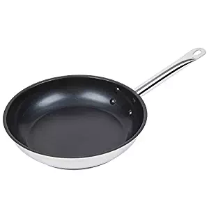 Royal Industries Nonstick Fry Pan 9", Induction Pan Nonstick Frying Skillet Wok Stir Fry Pan Stainless Steel Egg Pan, Riveted-on Handle, Dishwasher Safe Commercial Grade-NSF Certified
