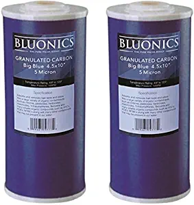 2 Big Blue (GAC) Granular Activated Carbon Water Filters 4.5" x 10" Cardridges