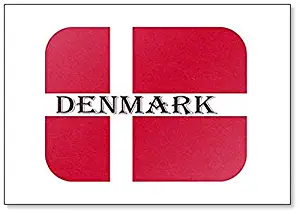 Flag of Denmark, Scandinavian Northern Country Illustration Fridge Magnet