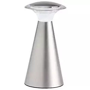 Light It! By Fulcrum, Lanterna, Wireless LED Touch Lamp, Battery Operated, Silver