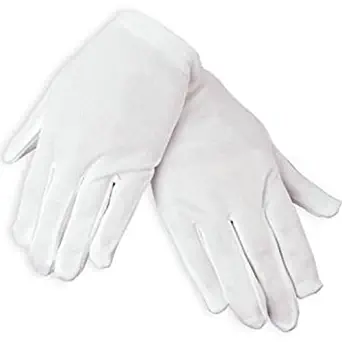 Adult's White Polyester Gloves, Formal White Dress Gloves for Adults Costume Art Uniform Party Show